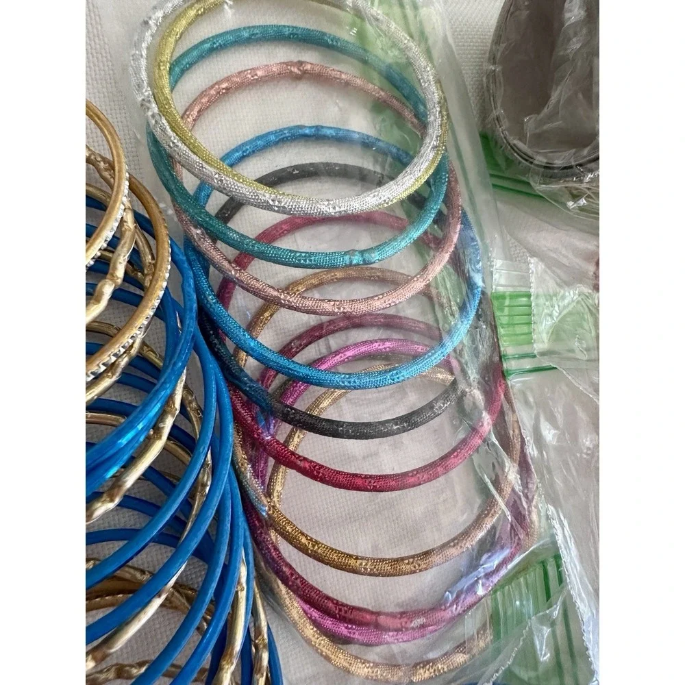 VINTAGE Bollywood Indian Bangle Bracelets LOT 43 Child Size Wedding Celebration